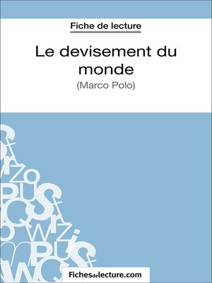cover image of Le devisement du monde